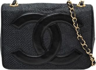 Chanel Borsa a tracolla in rafia Pre-owned - - Pre-owned - Donna - Nero - ONE SIZE