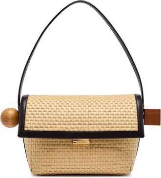 Jacquemus Le Rond Carré Woven Raffia Shoulder bag - Brown - One Size