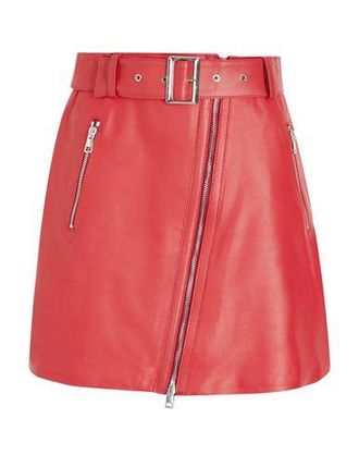 8 by YOOX LEATHER BIKER MINI SKIRT