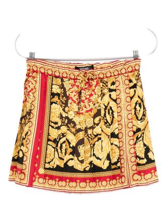 Versace High-Waisted A-Line Skirt with Baroque Print