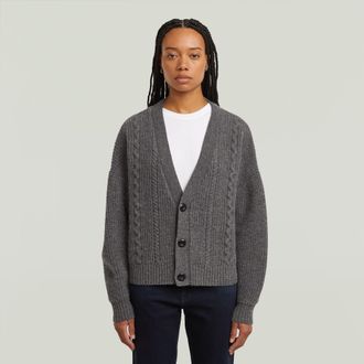 G-Star Cable Cropped Gebreid Vest - Meerkleurig - Dames