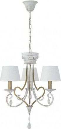 Fabrilamp Lampara Crasas 3xe14 Blanco/oro Regx49x49 Cm