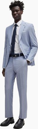 HUGO BOSS Mens Genius Slim Fit Trousers - Navy - Size: 33/32
