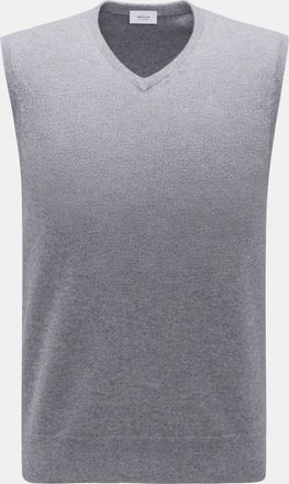 Braun Hamburg Men - Cashmere sweater vest grey mottled