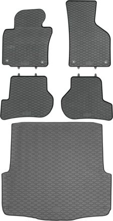 OEM Juego De Alfombrillas De Goma Para Skoda Octavia Ii Kombi (2004-04.2013) + Alfombrilla Para El Maletero