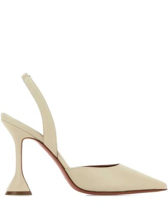 Amina Muaddi Pumps Holli Sling in pelle 95mm - Toni neutri