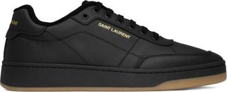 Saint Laurent Sl/61 Leather Sneakers - Heren - Sneakers - Zwart - 42 1/2 EU - Leer - Schoenen