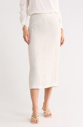 Lafayette 148 New York Pencil Skirt in Chai Metallic at Nordstrom Rack, Size 18W (Similar To 16W)