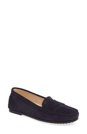 Tod's New City Gommino Moccasin in Navy Suede at Nordstrom, Size 9.5Us