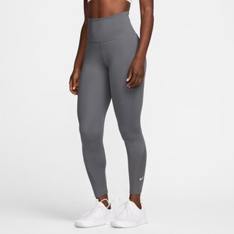 Nike Womens One High-Waisted 7/8 Leggings in Grey | DV9020-068