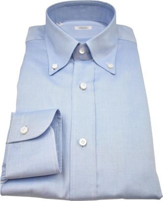 Barba Shirts - Heren - Zakelijke Overhemden - Blauw - 4XL - Overhemden