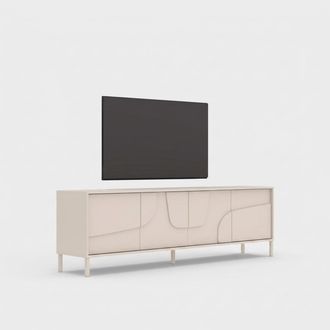 Calicosy Mueble Tv Bajo Moderno Verona De 4 Puertas Con Almacenaje