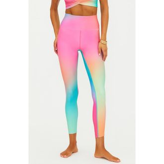 Beach Riot Piper Print Leggings in Strawberry at Nordstrom, Size X-Small