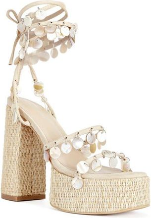 Azalea Wang Zazzie Sandal in Natural at Nordstrom, Size 11