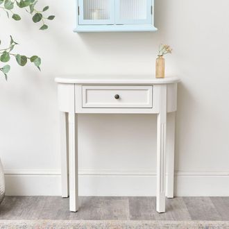 Melody Maison Ivory Half Moon Table - Daventry Ivory Range