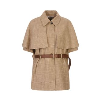Max Mara Light Jackets, female, Brown, Size: M Mantella Favetta