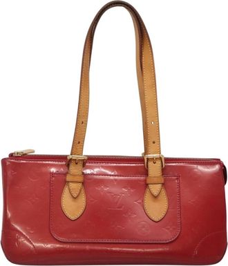 Louis Vuitton Rosewood Avenue Handbag Monogram Vernis Red Patent_Leather Handbag (Pre-Owned)