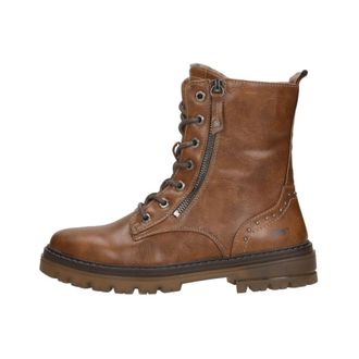 Mustang Hoge Veterlaarzen - Dames - Veterlaarzen - Bruin - 38 EU - Leer - Schoenen