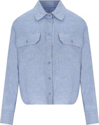 Weekend by Max Mara CAMICIA CROP EUREKA AZZURRA MAX MARA WEEKEND