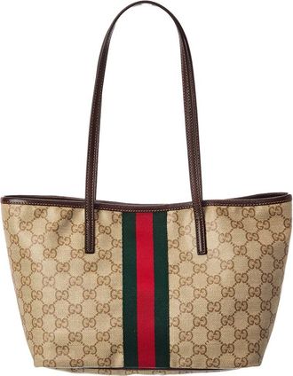 Gucci Tribeca Small Gg Coated Canvas & Leather Tote