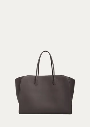 The Row Mens Marlo Grained Leather Tote Bag