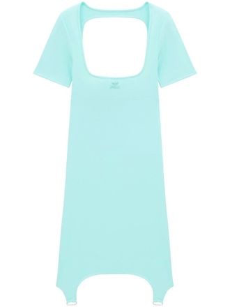Courr&egrave;ges Abito corto con dettaglio cut-out - Blu