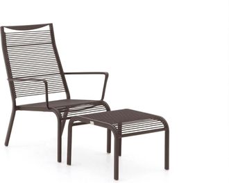 Apple Bee Hawaii lounge tuinstoel stapelbaar met voetenbank