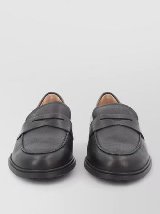 Tod's leather loafers round toe penny strap
