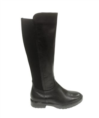Eric Michael Womens Riley Leather Tall Boots In Black