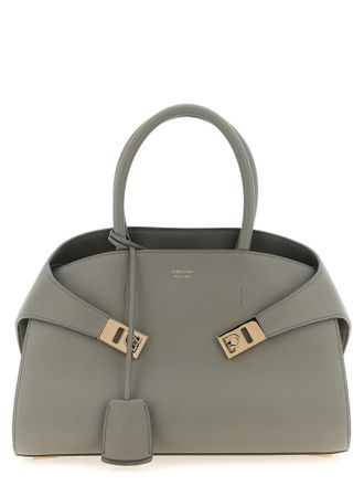 Ferragamo Gray Calfskin Womens Handbag