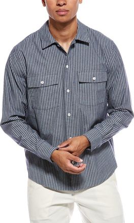 Vince Railroad Stripe Classic Fit Shirt