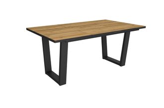 Skraut Home Skraut Home - Mesa Comedor, Mesa Fija Cocina Y Sal&oacute;n, 167x90x74cm, Para 8 Comensales, Muebles Comedor, Estilo Industrial, Roble Y Negro