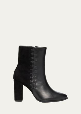 Alexandre Birman 90mm Jesse Mixed Leather Ankle Boots