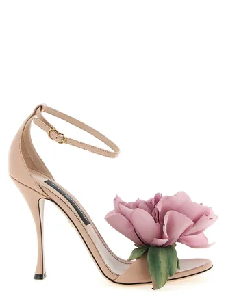 Dolce & Gabbana Multicolor Calfskin Stiletto Heel Womens Sandals