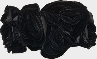 Carolina Herrera Draped Flower Off-The-Shoulder Crop Top