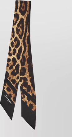Dolce & Gabbana silk twill bandeau leopard print