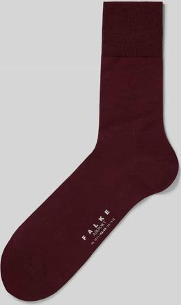 Falke Socken mit geripptem Abschluss in Bordeaux, Größe 39/40