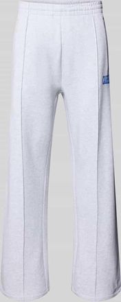 Carhartt Work in Progress Sweatpants mit elastischem Bund und Label-Print in Hellgrau Melange, Gr&ouml;&szlig;e XXL