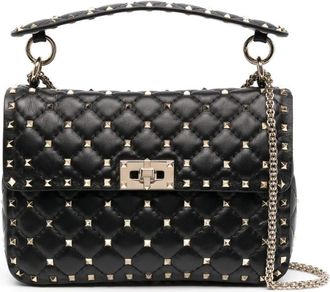 Valentino Garavani Rockstud Spike Medium Schoudertas - Dames - Handtassen - Zwart - ONE Size - Leer - Tassen