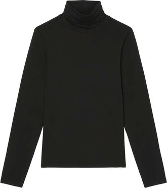 Marc O'Polo turtleneck long-sleeve top - women - Elastane/Modal/Cotton - M - Black
