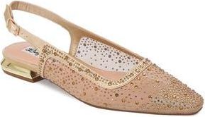 Lady Couture Kar Embellished Slingback Flat in Gold at Nordstrom Rack, Size 12