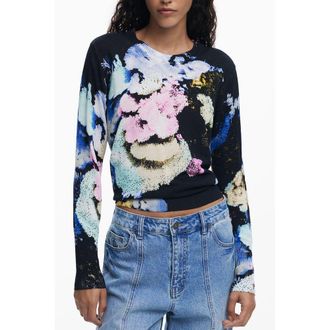 Desigual Bloemenprint Lange Mouwen Trui