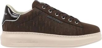 Karl Lagerfeld Schoenen, Heren, Bruin, 44 EU, Leer, Kapri Sneakers