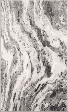 Safavieh Alfombra transicional de polipropileno blanco/gris, 122 x 183 cm