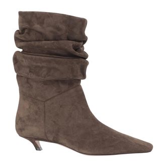 Amina Muaddi Heeled Boots, female, Brown, 7 UK, Jamie Bootie