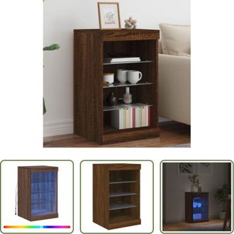 vidaXL vidaXL Credenza con luce RGB - Credenza con Luci LED Rovere Marrone 41x37x67 cm