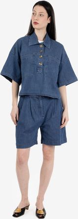 Sessun Newport denim shirt regate blue