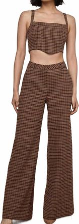 L'agence Tiffany Corset Sleeveless Top In Brown