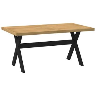 Berkfield Home Dining Table NOAIN X-Shaped Legs 160x90x75 cm Solid Wood Pine in Brown | Size: 160 x 90 x 75 cm