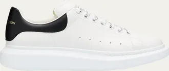 Alexander McQueen Mens Leather Oversized Sneakers